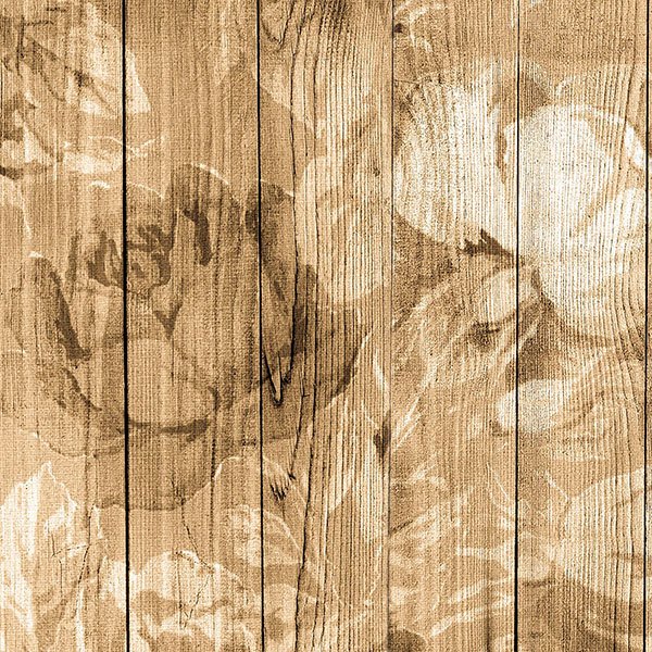 Stickers muraux: Fleurs sur bois