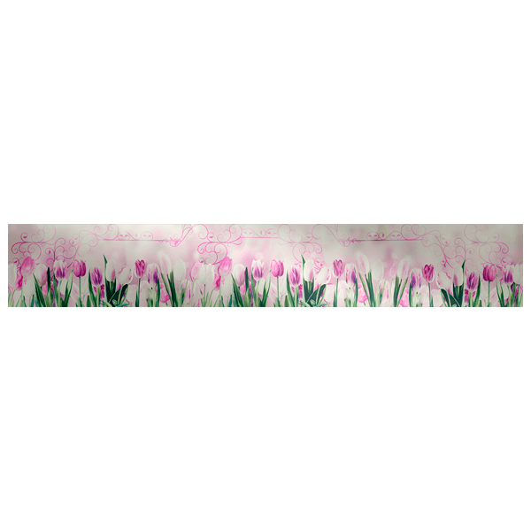 Stickers muraux: Tulipes et ornements