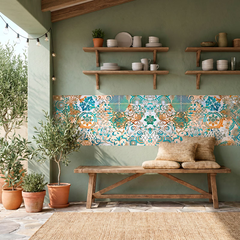 Imprim&eacute; d&eacute;coratif du paon 9/10