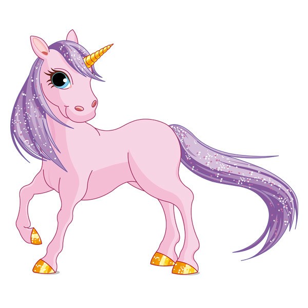 Stickers muraux: Licorne Rose