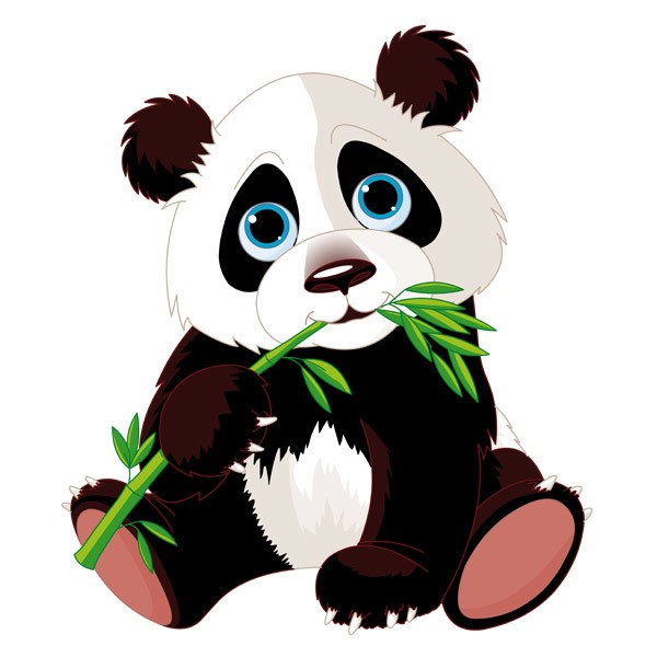 Stickers pour enfants: Chiot panda bear
