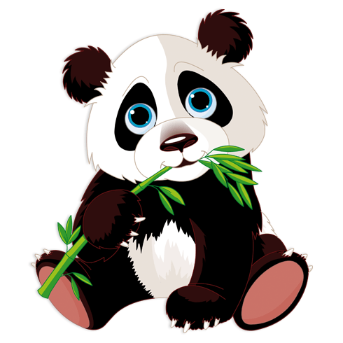 Stickers pour enfants: Chiot panda bear