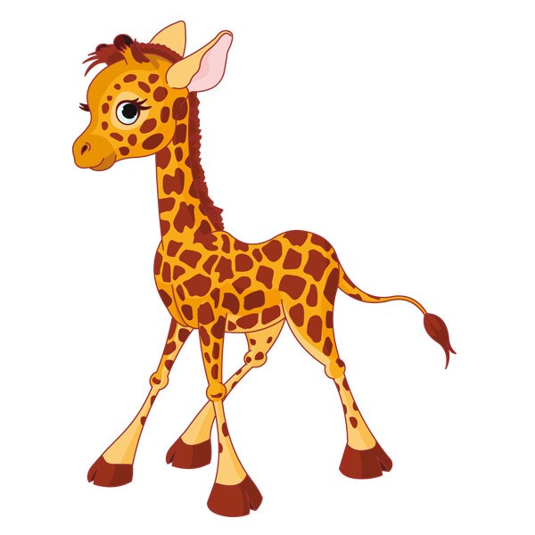 Stickers pour enfants: Chiot girafe