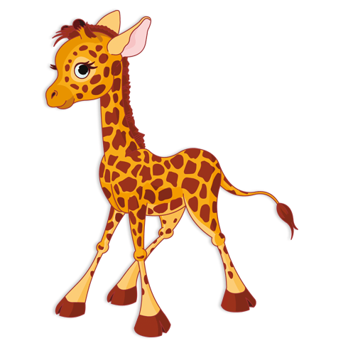 Stickers pour enfants: Chiot girafe