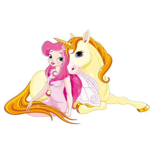 Stickers pour enfants: Princesse et Unicorn