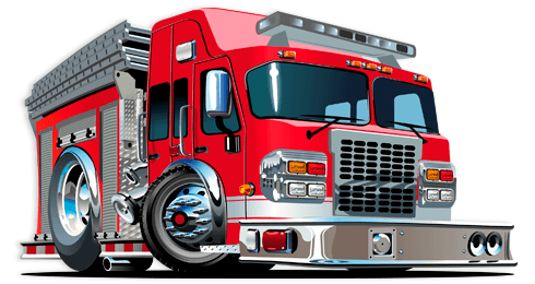 Stickers pour enfants: Distributeur de camions de pompiers