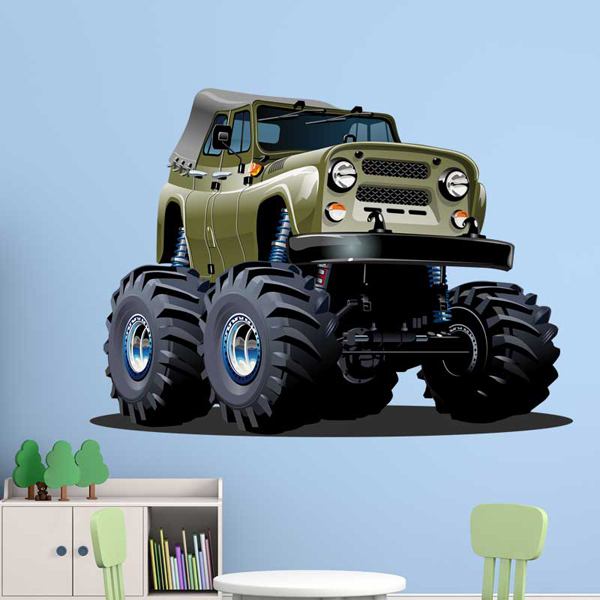 Stickers pour enfants: Monster Truck Jeep
