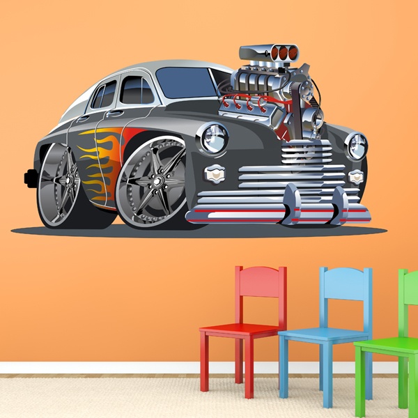 Sticker Mural Enfant Tuning De Voiture Classique