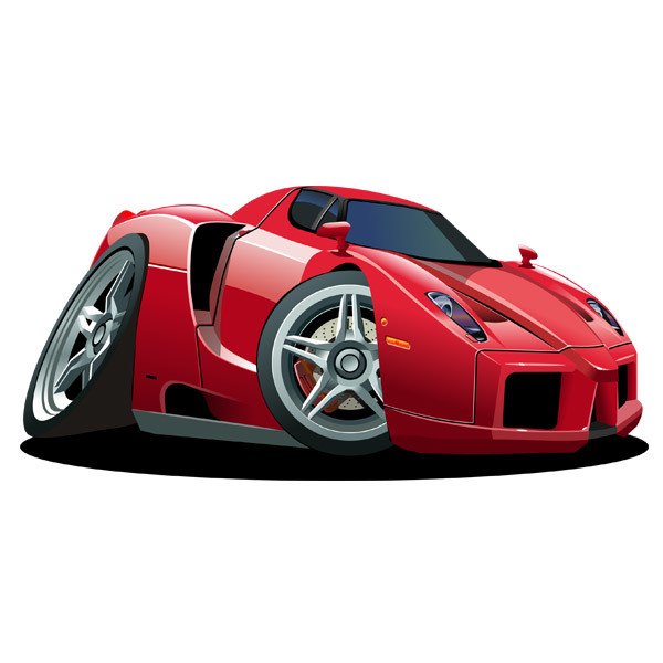 Stickers pour enfants: Voiture de sport rouge