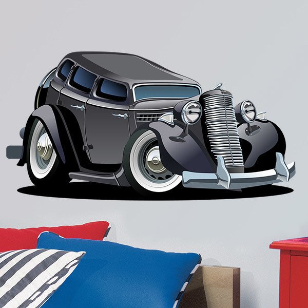 Sticker mural enfant Voiture mafieuse classique