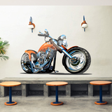 Stickers pour enfants: Moto Chopper Orange 5