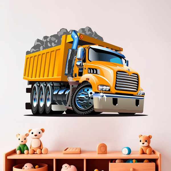 Stickers pour enfants: Camion de chantier chargé