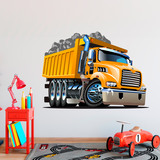 Stickers pour enfants: Camion de chantier chargé 3