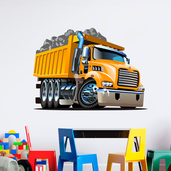 Stickers pour enfants: Camion de chantier chargé