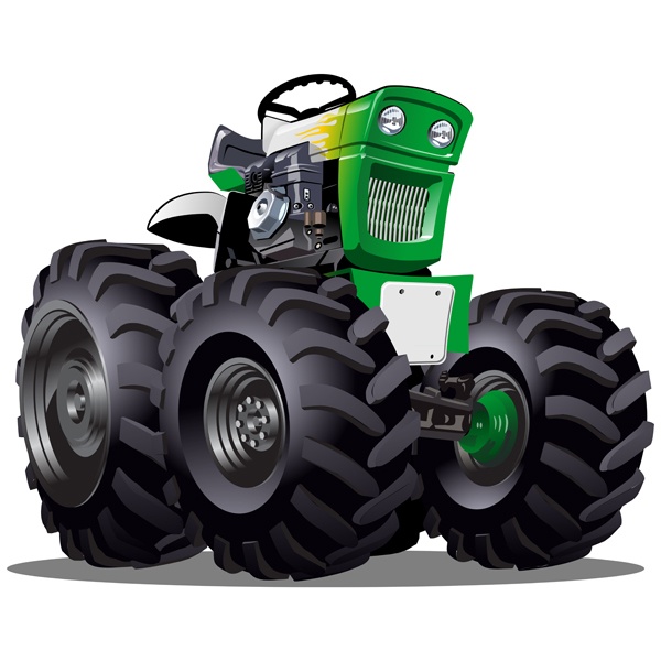 Stickers pour enfants: Tracteur Monster Truck