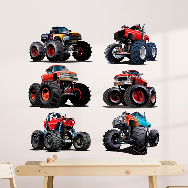Stickers pour enfants: Kit Monster Trucks