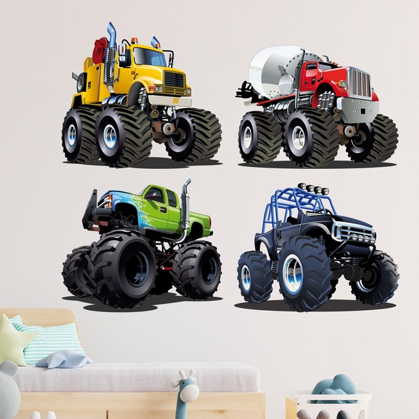 Stickers pour enfants: Kit Monster Trucks