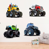Stickers pour enfants: Kit Monster Truck Big 4