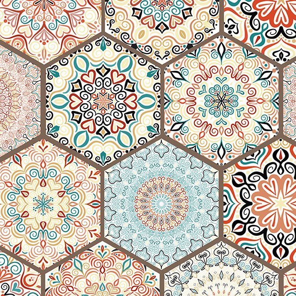 Stickers muraux: Hexagones décoratifs