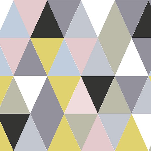 Stickers muraux: Triangles dans des tons doux