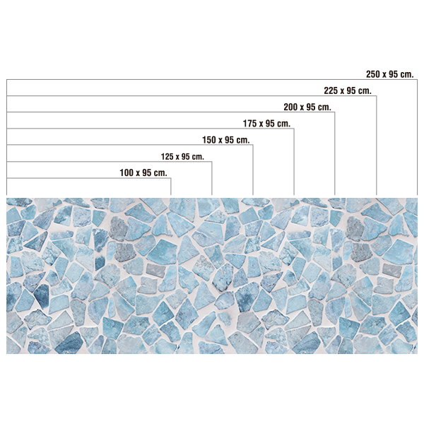 Stickers muraux: Les pierres bleues