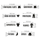 Stickers muraux: Étiquettes de Vêtements en Catalan 2