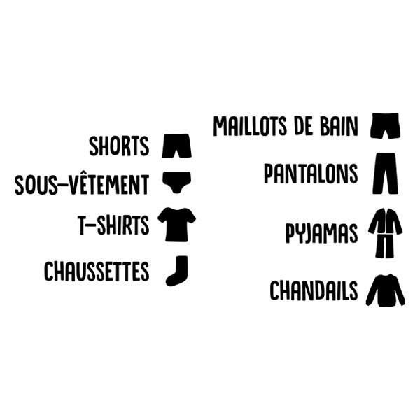 Stickers muraux: Étiquettes de Vêtements