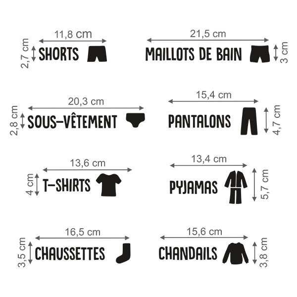 Stickers muraux: Étiquettes de Vêtements