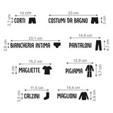 Stickers muraux: Étiquettes de Vêtements en Italien 2