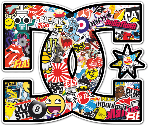 Autocollants: Logo DC Sticker Bomb