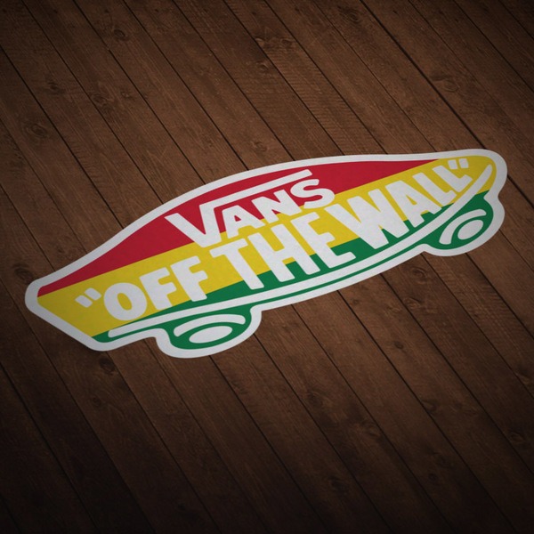 Autocollants: Vans off the wall Rastafari