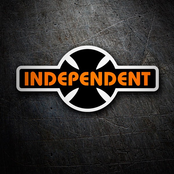 Autocollants: Independent Truck Company rétro  orange et noir