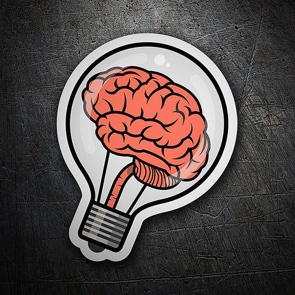 Autocollants: Cerveau dans une ampoule