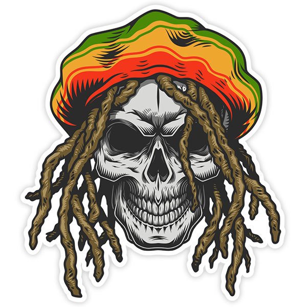 Autocollants: cr&acirc;ne rasta Dise&ntilde;o Vinilo Decorativo