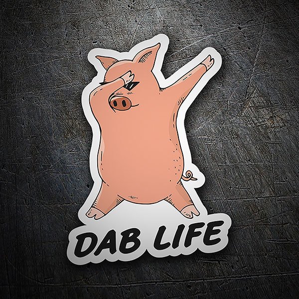 Autocollants: Porc, Dab life