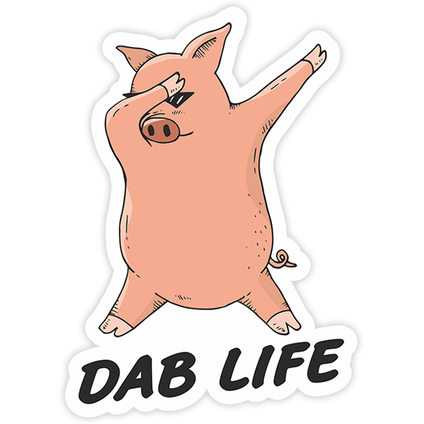 Autocollants: Porc, Dab life