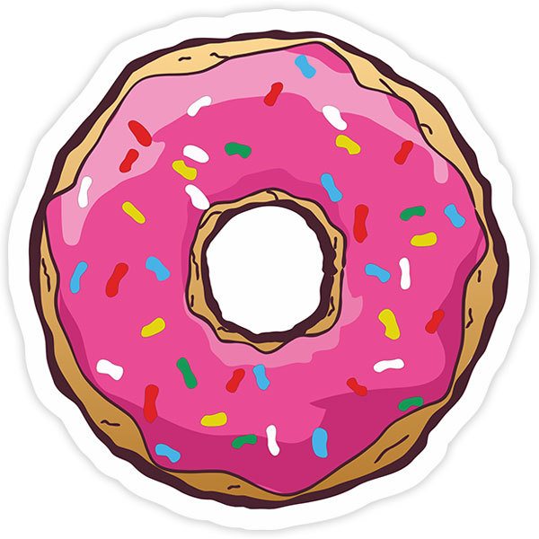 Autocollants: Donut de Homer Simpson