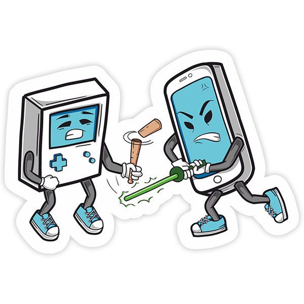 Autocollants: Game Boy vs Smartphone