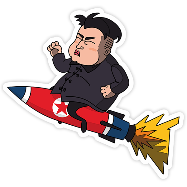 Autocollants: Kim Jong-un sur missile