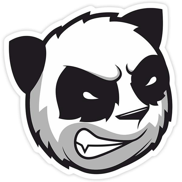 Autocollants: Ours panda furieux