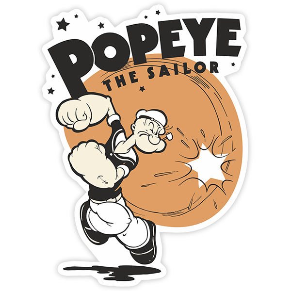 Autocollants: Popeye poinçonnant
