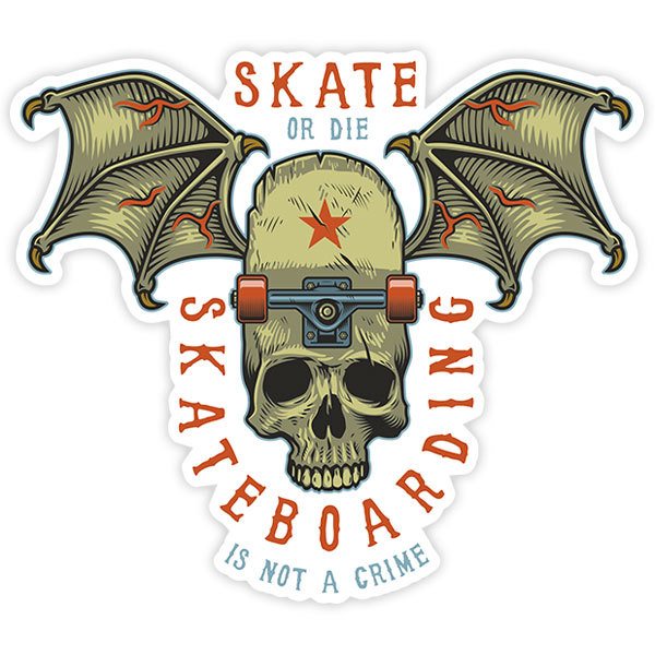 Autocollants: Skate is not a crime