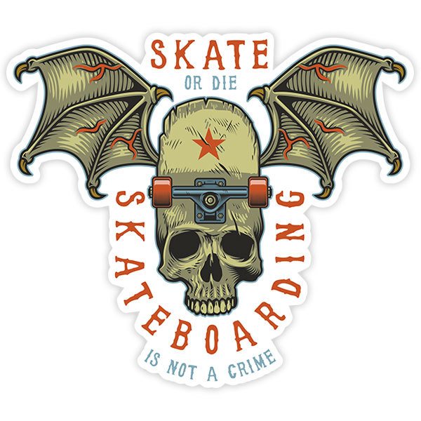 Autocollants: Skate is not a crime