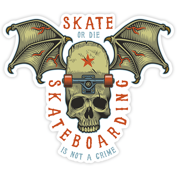 Autocollants: Skate is not a crime