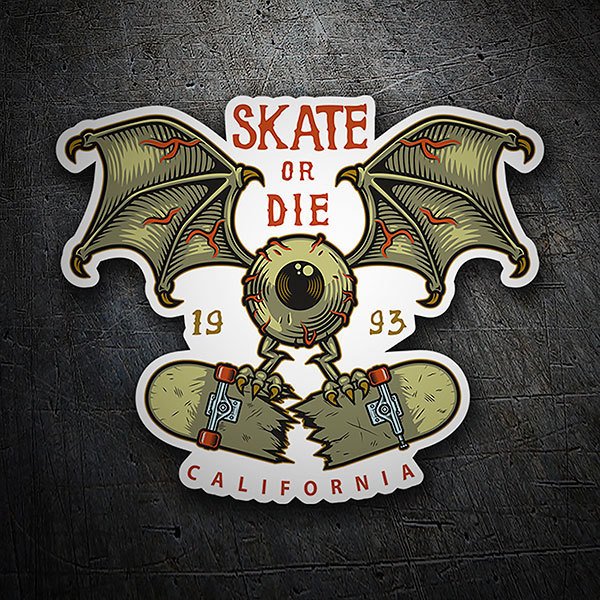 Autocollants: Skate or die, California