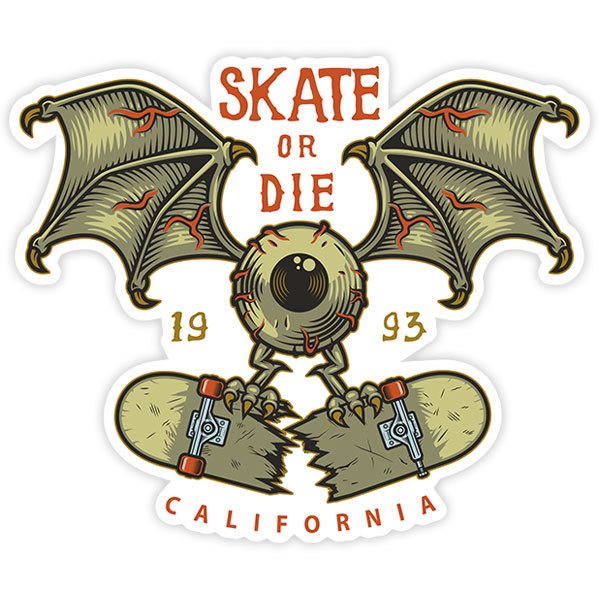 Autocollants: Skate or die, California