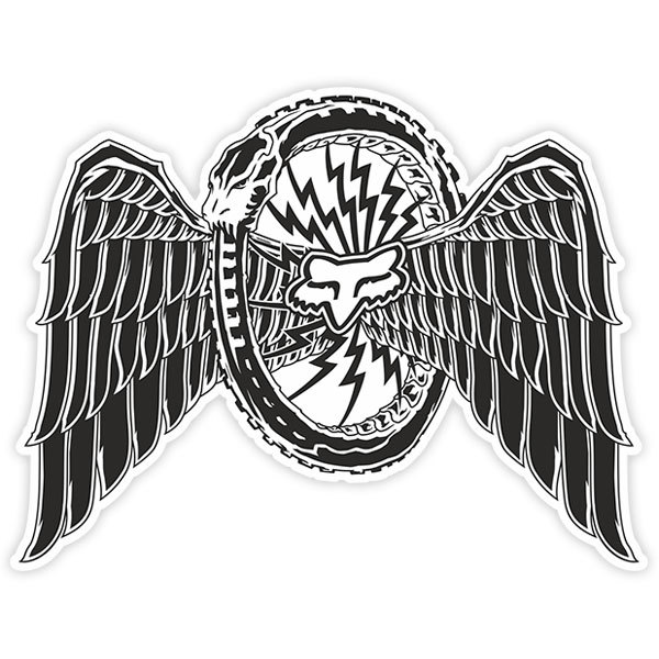 Autocollants: Symbole du Fox avec des ailes
