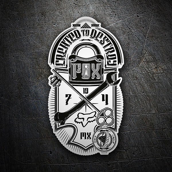 Autocollants: Fox Racing Created to Destroy