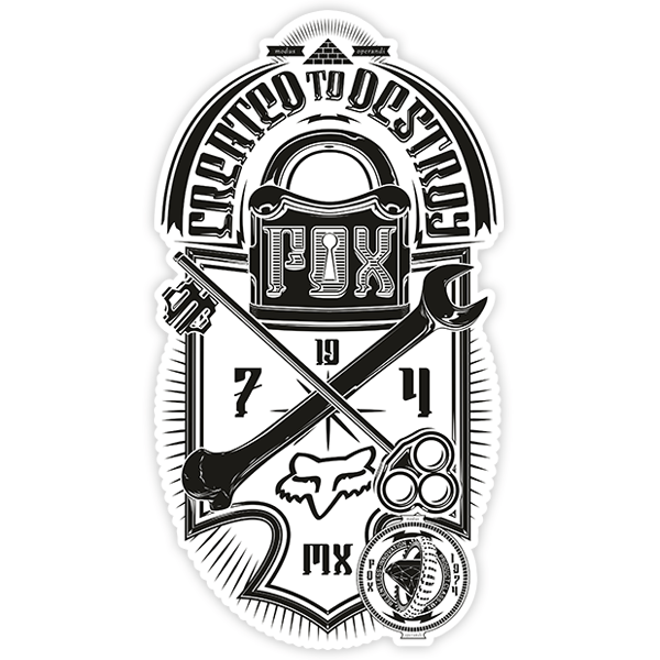 Autocollants: Fox Racing Created to Destroy