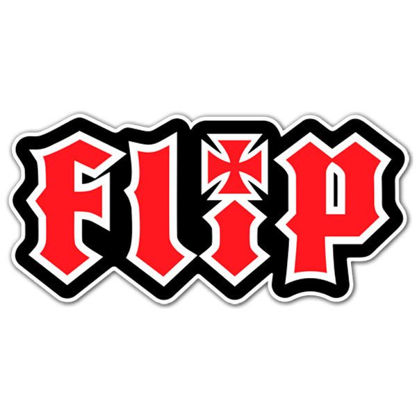 Autocollants: Flip rouge